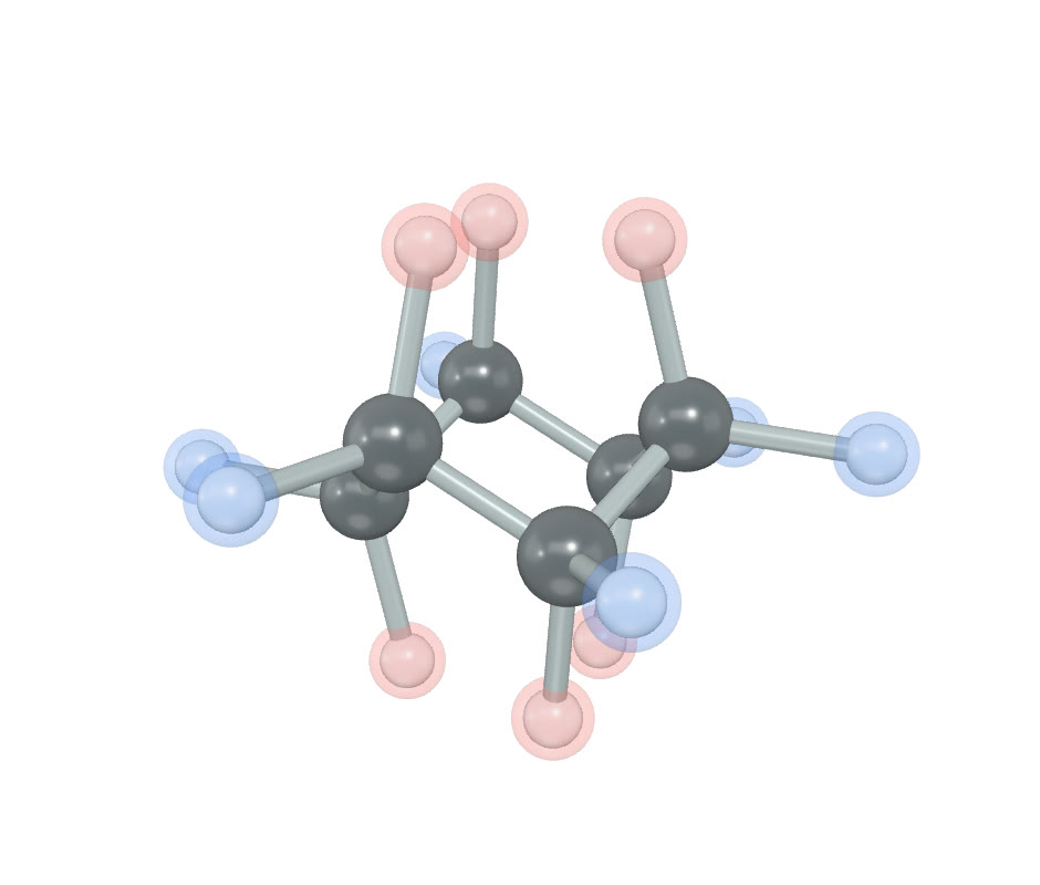 3D chair cyclohexane.
