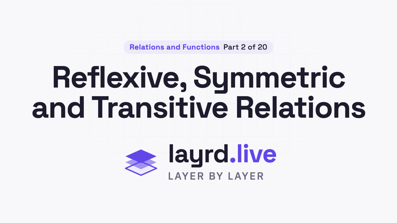 Reflexive, Symmetric and Transitive Relations