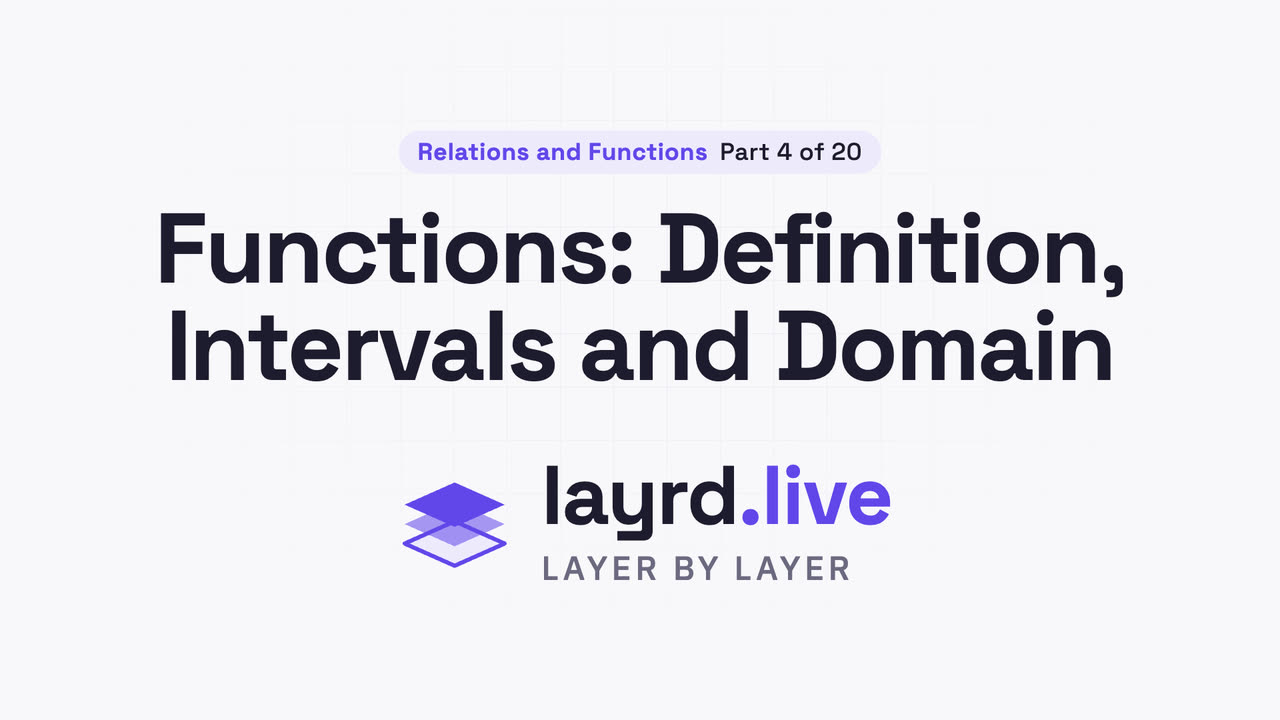 Functions: Definition, Intervals and Domain